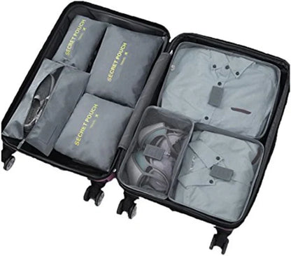 Travel Essentials Bag 6pcs Packing Cubes - Waterproof Polyester Storage